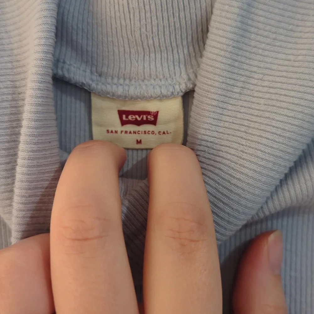 Basic Levi Blue Turtle Neck Ribbed - Picture 2 of 4